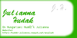 julianna hudak business card